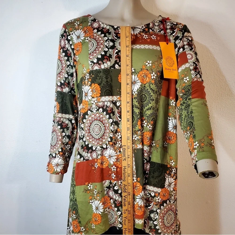 Ruby Rd. Women's Multicolor Floral Blouse Top Size S New - Picture 3 of 9